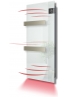 Radialight Silk Evo 1000 Watt Λευκή - Ψηφιακή Πετσετοκρεμάστρα Μπάνιου με Γυάλινη Πρόσοψη