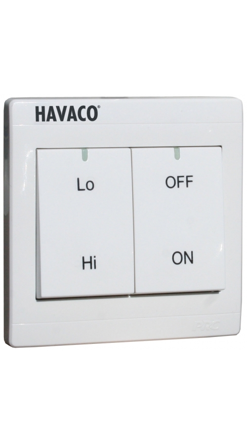 Havaco HRS-01 - Διπλός Διακόπτης Ενεργοποίησης και Επιλογής Ταχύτητας εξαεριστήρων