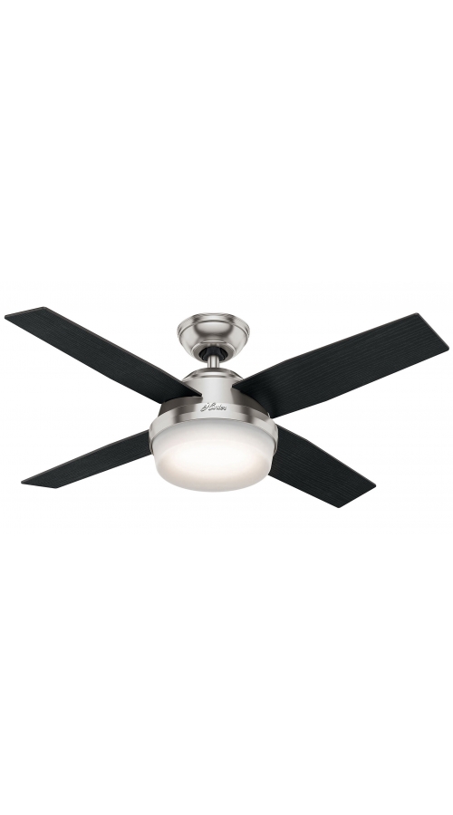 Hunter Dante 112 Brushed Nickel - Ανεμιστήρας Οροφής με Φωτιστικό