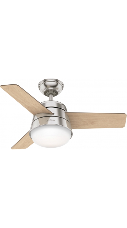 Hunter Finley 91 Brushed Nickel - Ανεμιστήρας Οροφής με Φωτιστικό