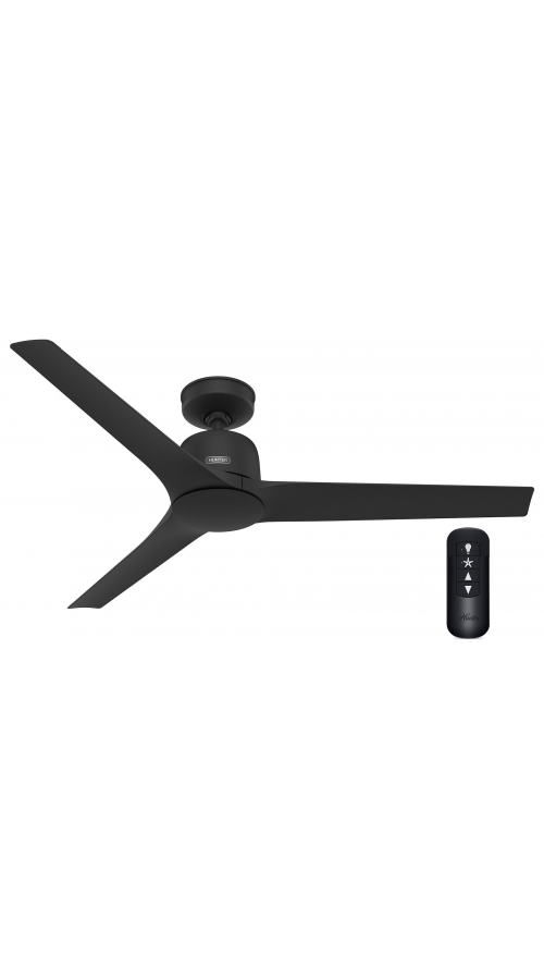 Hunter Athens 132 Matte Black - Ανεμιστήρας Οροφής