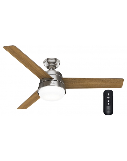 Hunter Finley 132 Brushed Nickel - Ανεμιστήρας Οροφής με Φωτιστικό
