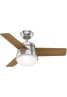 Hunter Finley 91 Brushed Nickel - Ανεμιστήρας Οροφής με Φωτιστικό