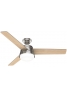 Hunter Finley 132 Brushed Nickel - Ανεμιστήρας Οροφής με Φωτιστικό