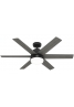 Hunter Arete 132 Matte Black - Ανεμιστήρας Οροφής με Φωτιστικό