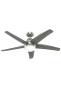 Hunter Bernard 132 Brushed Nickel - Ανεμιστήρας Οροφής με Φωτιστικό