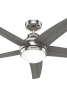 Hunter Bernard 132 Brushed Nickel - Ανεμιστήρας Οροφής με Φωτιστικό
