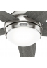 Hunter Bernard 132 Brushed Nickel - Ανεμιστήρας Οροφής με Φωτιστικό