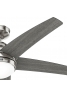 Hunter Bernard 132 Brushed Nickel - Ανεμιστήρας Οροφής με Φωτιστικό
