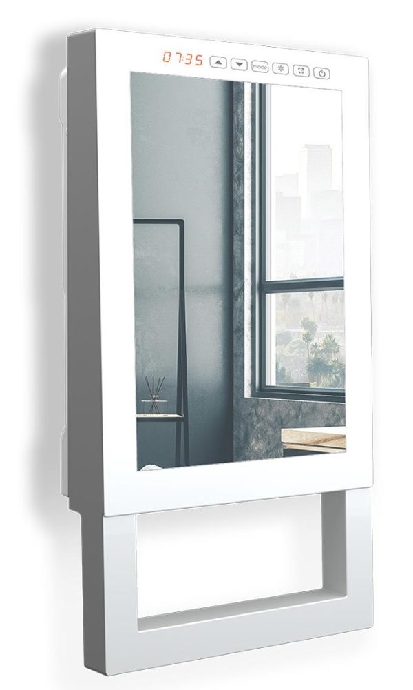 Radialight Quadro Visio 1800 Watt – Ψηφιακό Αερόθερμο Μπάνιου με Πρόσοψη Καθρέπτη