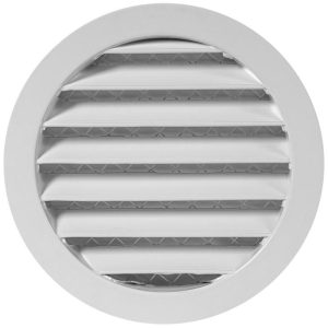 Europlast MRA125W - Περσίδα Εξαερισμού Αλουμινίου Λευκή με Πλέγμα Προστασίας