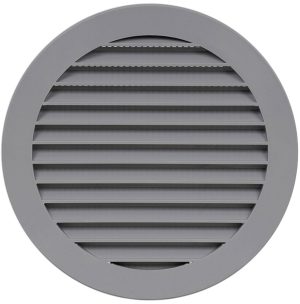 Europlast VR125P - Περσίδα Εξαερισμού Πλαστική Γκρι με Πλέγμα Προστασίας