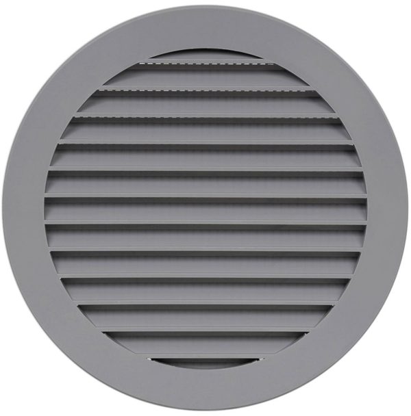 Europlast VR125P – Περσίδα Εξαερισμού Πλαστική Γκρι με Πλέγμα Προστασίας