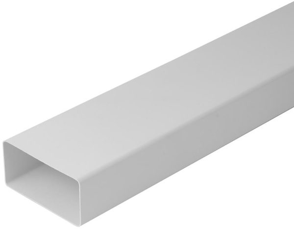 Europlast K25-1 – Επίπεδος Αγωγός Εξαερισμού Πλαστικός, 220x55mm, 1,00m