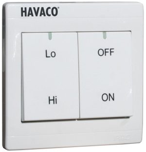 Havaco HRS-01 - Διπλός Διακόπτης Ενεργοποίησης και Επιλογής Ταχύτητας εξαεριστήρων