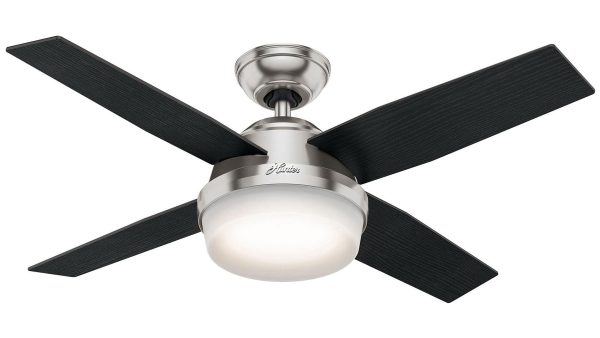 Hunter Dante 112 Brushed Nickel – Ανεμιστήρας Οροφής με Φωτιστικό