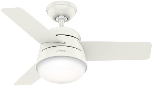 Hunter Finley 91 Fresh White – Ανεμιστήρας Οροφής με Φωτιστικό