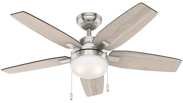 Hunter Arcot 117 Brushed Nickel – Ανεμιστήρας Οροφής με Φωτιστικό