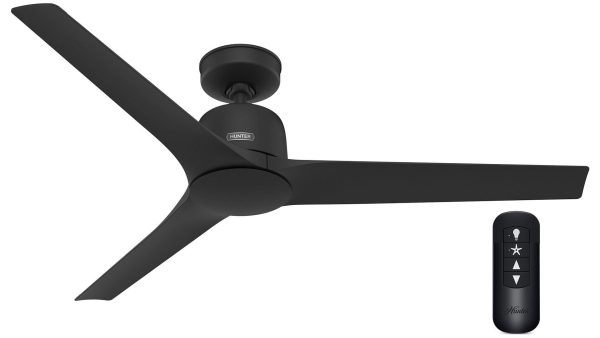 Hunter Athens 132 Matte Black – Ανεμιστήρας Οροφής