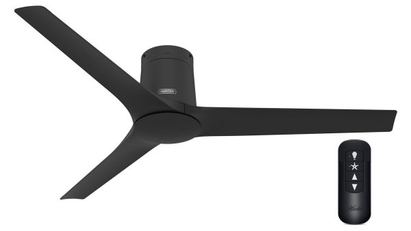 Hunter Athens 132 Low Profile – Matte Black – Ανεμιστήρας Οροφής