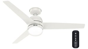 Hunter Seawave 132 Fresh White - Ανεμιστήρας Οροφής με Φωτιστικό