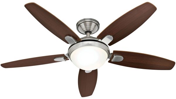 Hunter Contempo 132 Brushed Nickel – Ανεμιστήρας Οροφής με Φωτιστικό